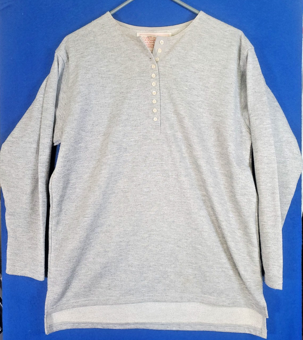 Vtg 80s Limited Express French Tag Sweatshirt Size Large Gray